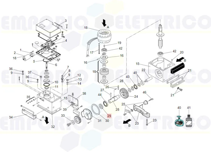 faac pièce détachée joint arbre rotatif lab.a 25407 fkm 7093005