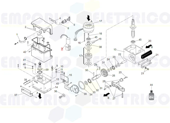 faac pièce détachée cnd pp 25mf-250v c/conn.s/cod. 76012635