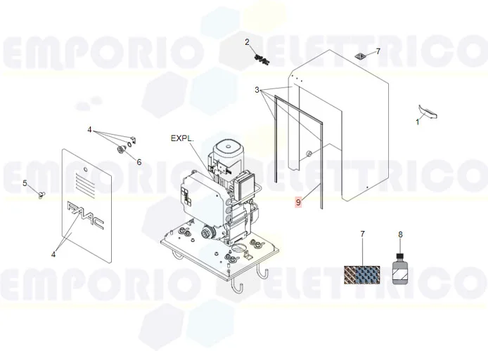 faac pièce détachée joint aerstop 10x3 (mt.) 7094025