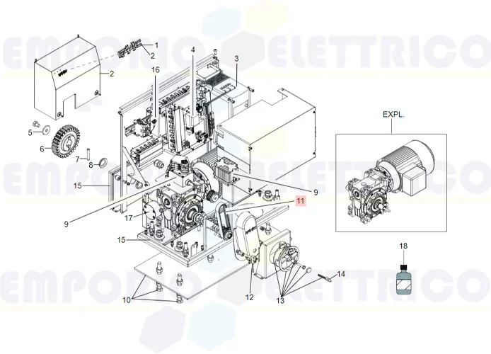 faac pièce détachée courroie transmission fermée 63002995