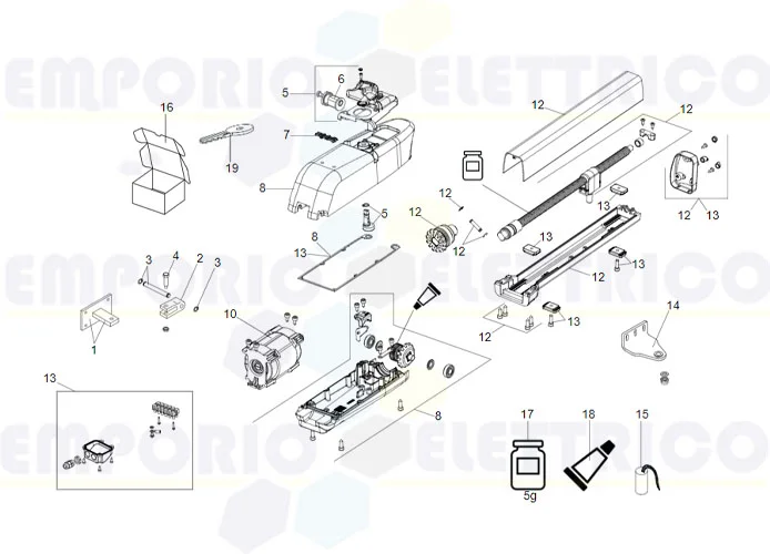 faac page pièces détachées pour moteur 413 230 v