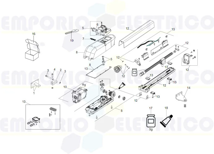 faac page pièces détachées pour moteur 413 24v ls