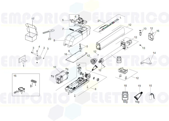 faac page pièce détachées pour moteur 415 230v l ls