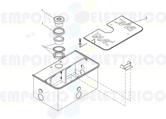 faac page pièces détachées pour boîte porteuse 750 cp