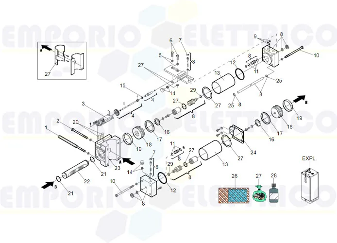 faac page pièces détachées pour moteur 760 sb cr restyling