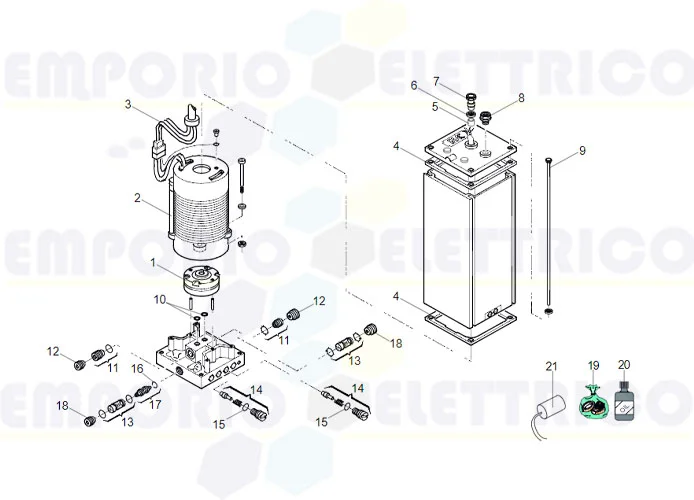 faac page pièces détachées pour armoire de commande hydraulique 760 cbac