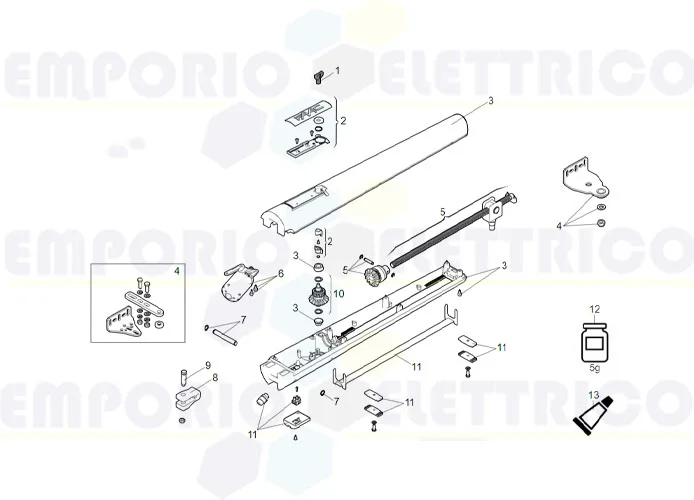 faac page pièces détachées pour moteur s418