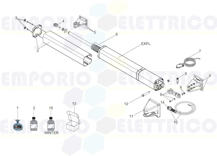 faac page pièces détachées pour moteur s450h sb