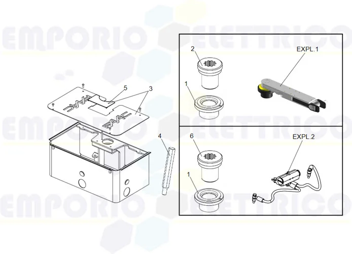 faac page pièces détachées pour boîte portante s700h