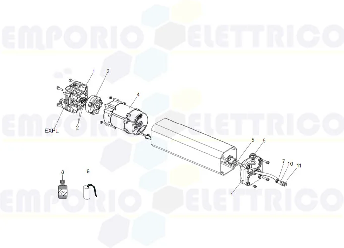 faac page pièces détachées pour armoire de commande hydraulique s800 cbac