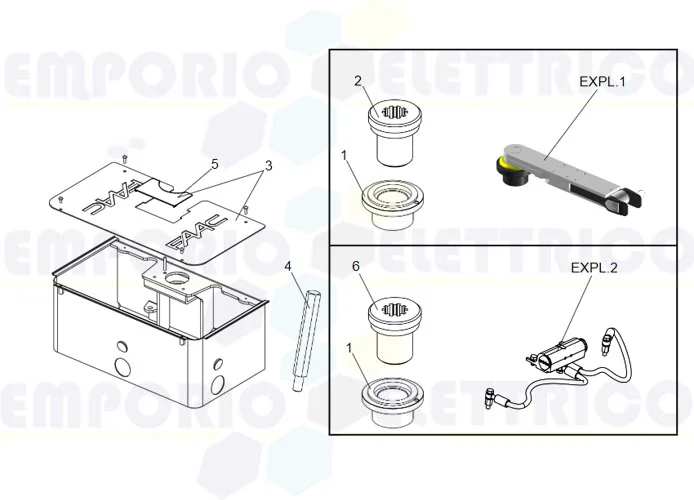 faac page pièces détachées pour boîte portante s800