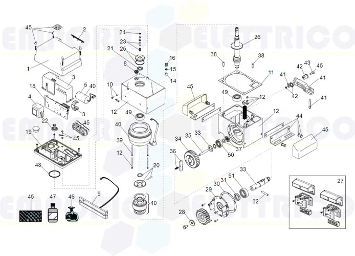 faac page des pièces détachées moteur 746 er