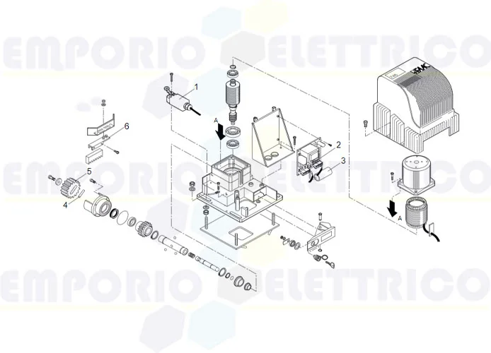 faac page des pièces détachées moteur 748