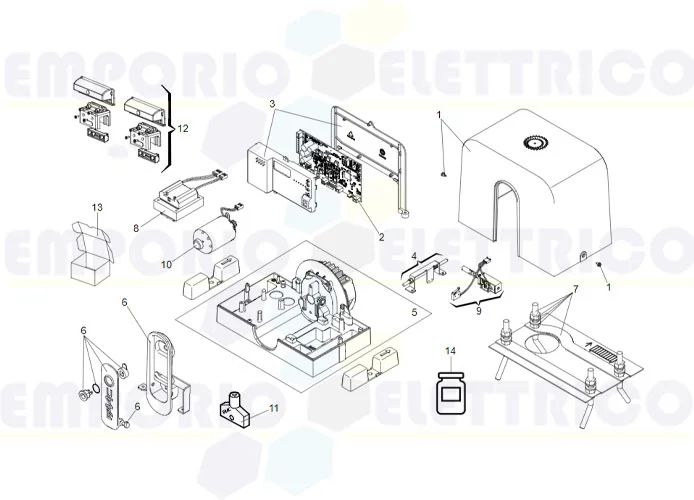 faac page des pièces détachées pour moteur c720 