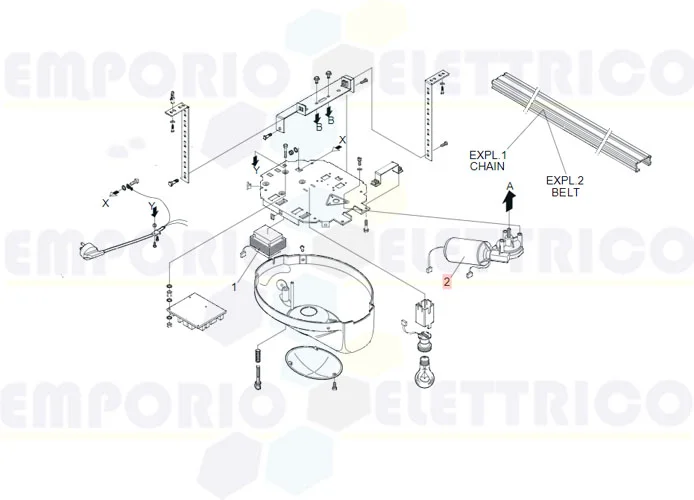 faac pièce détachée moteur d1000/zodiac 100 7700275