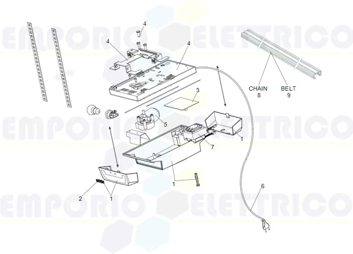 faac page pièces détachées pour moteur d600