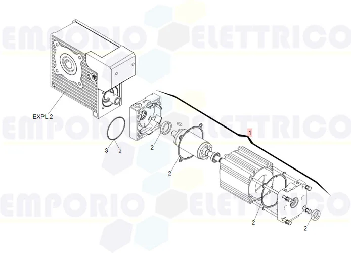 faac pièce détachée groupe moteur 540/541/mercury 63003156