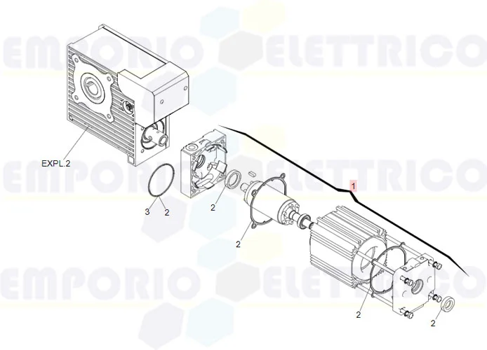 faac pièce détachée groupe moteur 541 3ph 63003157