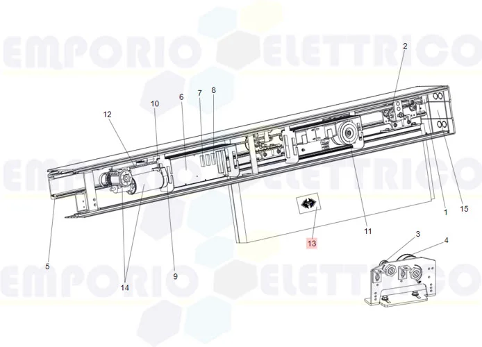 faac pièce détachée autocollant double flèche porte 930 7324325