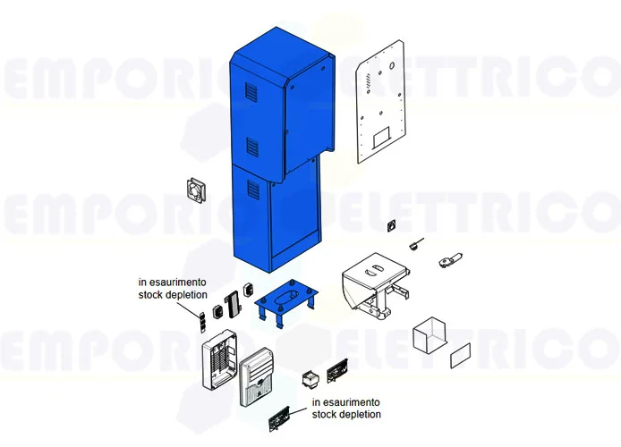 came pièce détachée boîtier unité entrée armoire fermée 119rig127 rig127