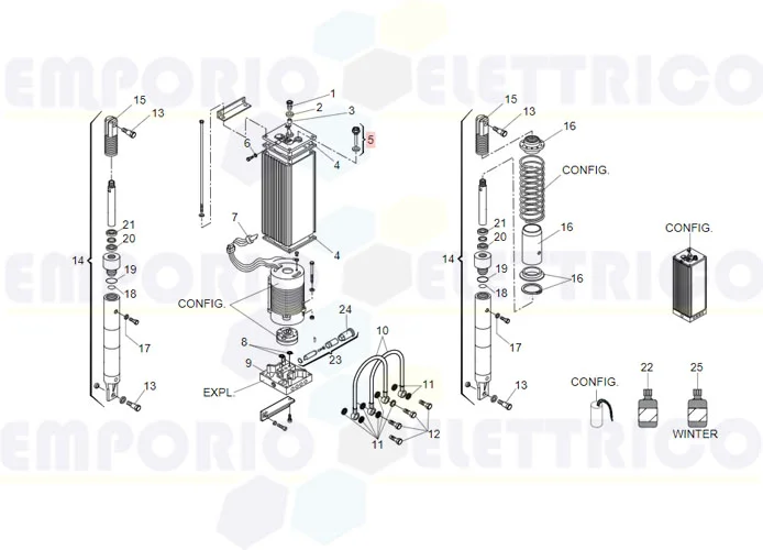 faac pièce détachée bouchon niveau huile vérin hydraulique 620/640 7112065