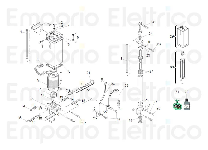 faac page pièces détachées barrière 610 standard