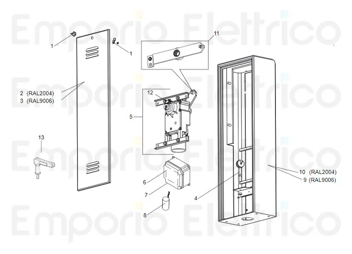 faac page pièces détachées pour barrière 617- 6