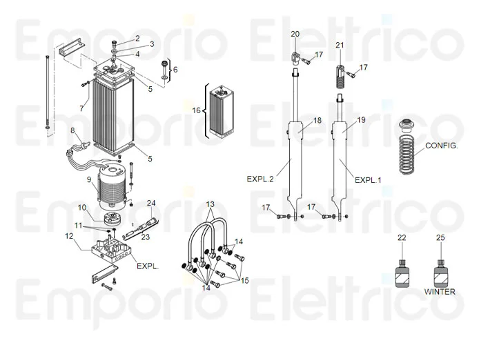 faac page pièces détachées pour barrière 620 sr inox